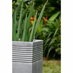 KANTE Small 15 in. Tall Natural Lightweight Concrete Modern Square Outdoor Planter -Vigoro Shop natural concrete kante plant pots rf0128b c80021 a0 1000