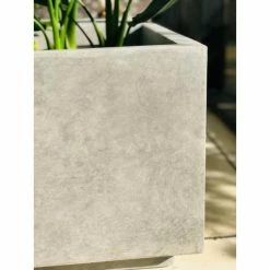 KANTE 37.4 in. L Natural Lightweight Concrete Modern Square Outdoor Planter -Vigoro Shop natural concrete kante plant pots rf0151a c80021 44 1000