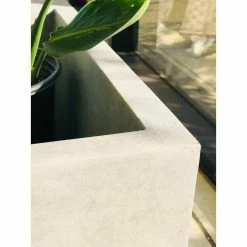 KANTE 37.4 in. L Natural Lightweight Concrete Modern Square Outdoor Planter -Vigoro Shop natural concrete kante plant pots rf0151a c80021 4f 1000