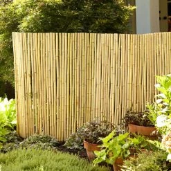 Vigoro 4 ft. H x 6 ft. W Natural Bamboo Fence 13 Vigoro 4 ft. H x 6 ft. W Natural Bamboo Fence -Vigoro Shop natural vigoro garden fencing 4477405 1f 1000