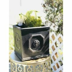 KANTE 12.6 in. Tall Oil Rubbed Bronze Lightweight Concrete Classic Square English Style Lion Head Planter 9 KANTE 12.6 in. Tall Oil Rubbed Bronze Lightweight Concrete Classic Square English Style Lion Head Planter -Vigoro Shop oil rubbed bronze kante plant pots rf0172b c80201 1f 1000