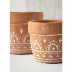 SULLIVANS Orange Cement Planter (Set of 2) -Vigoro Shop orange sullivans plant pots cmt1180 4f 1000
