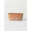 SULLIVANS Orange Cement Double Planter -Vigoro Shop orange sullivans plant pots cmt1182 64 1000