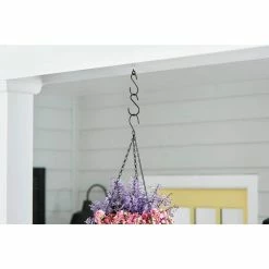 Vigoro 1.77 in. x 0.157 in. x 3.35 in. Black Metal Extender Hooks (2-Pack) -Vigoro Shop powder coating vigoro plant hangers 541117 40 1000