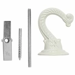 Vigoro 1.75 in. x 1.5 in. x 2.25 in. White Metal Large Ceiling Hook -Vigoro Shop powder coating vigoro plant hangers 542229 a0 1000