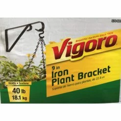 Vigoro 9.81 in. x 0.625 in. x 4.5 in. Black Iron Plant Bracket -Vigoro Shop powder coating vigoro plant hangers 570591 1d 1000