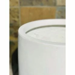 KANTE 21.7 in. H Round Pure White Concrete Indoor Outdoor Modern Tall Planter -Vigoro Shop pure white kante plant pots osc0066a c80011 1d 1000