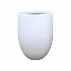 KANTE 21.7 in. H Round Pure White Concrete Indoor Outdoor Modern Tall Planter -Vigoro Shop pure white kante plant pots osc0066a c80011 c3 1000
