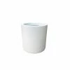 KANTE 15.8 in. W Round Pure White Concrete/Fiberglass Indoor Outdoor Modern Seamless Planter -Vigoro Shop pure white kante plant pots osc0119c c80011 64 1000
