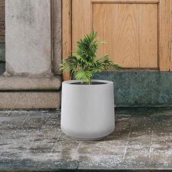 KANTE 17.3 in. H Round Pure White Concrete Planter, Outdoor Indoor Large Planter Pots Containers with Drainage Holes 17 KANTE 17.3 in. H Round Pure White Concrete Planter, Outdoor Indoor Large Planter Pots Containers with Drainage Holes -Vigoro Shop pure white kante plant pots rf2015022b c80011 44 1000
