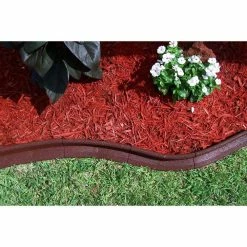 Vigoro EcoBorder 4 ft. Red Rubber Edging (48-Count/Pallet) -Vigoro Shop red vigoro rubber edging ecobrd rd 48 44 1000