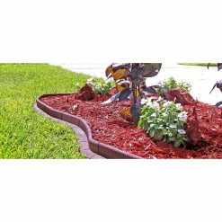 Vigoro EcoBorder 4 ft. Red Rubber Landscape Edging (6-Pack) -Vigoro Shop red vigoro rubber edging ecobrd red 6pk 44 1000
