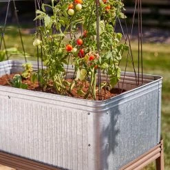 Vigoro Vintage Steel Stand Up Garden Planter with Stand -Vigoro Shop rust and galvanized vigoro elevated garden beds 82231hd 1f 1000