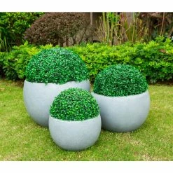 KANTE 20 in., 16 in. and 12 in. W Round Slate Gray Concrete/Fiberglass Indoor Outdoor Elegant Bowl Planters (Set of 3) 15 KANTE 20 in., 16 in. and 12 in. W Round Slate Gray Concrete/Fiberglass Indoor Outdoor Elegant Bowl Planters (Set of 3) -Vigoro Shop slate gray kante plant pots osc0049abc c60611 1f 1000