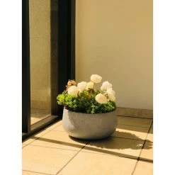 KANTE 20 in. W Round Slate Gray Lightweight Concrete/Fiberglass Indoor Outdoor Elegant Bowl Planter 17 KANTE 20 in. W Round Slate Gray Lightweight Concrete/Fiberglass Indoor Outdoor Elegant Bowl Planter -Vigoro Shop slate gray kante plant pots osc0051c c60611 1f 1000