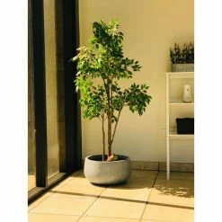 KANTE 20 in. W Round Slate Gray Lightweight Concrete/Fiberglass Indoor Outdoor Elegant Bowl Planter 20 KANTE 20 in. W Round Slate Gray Lightweight Concrete/Fiberglass Indoor Outdoor Elegant Bowl Planter -Vigoro Shop slate gray kante plant pots osc0051c c60611 76 1000