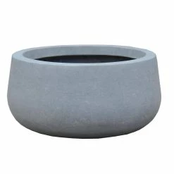 KANTE 20 in. W Round Slate Gray Lightweight Concrete/Fiberglass Indoor Outdoor Elegant Bowl Planter 15 KANTE 20 in. W Round Slate Gray Lightweight Concrete/Fiberglass Indoor Outdoor Elegant Bowl Planter -Vigoro Shop slate gray kante plant pots osc0051c c60611 c3 1000