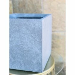 KANTE 10 in. W Square Slate Gray Lightweight Concrete/Fiberglass Indoor Outdoor Modern Elegant Planter -Vigoro Shop slate gray kante plant pots osf0001a c60611 fa 1000