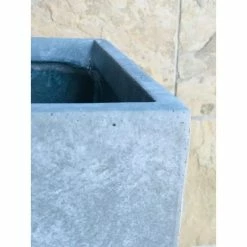 KANTE 24 in. H Square Slate Gray Concrete/Fiberglass Indoor Outdoor Elegant Tall Planter -Vigoro Shop slate gray kante plant pots osf0002b c60611 44 1000