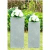 KANTE 28 in. and 24 in. H Square Slate Gray Concrete/Fiberglass Indoor Outdoor Modern Seamless Tall Planters (Set of 2) 2 KANTE 28 in. and 24 in. H Square Slate Gray Concrete/Fiberglass Indoor Outdoor Modern Seamless Tall Planters (Set of 2) -Vigoro Shop slate gray kante plant pots osf0002bc c60611 64 1000