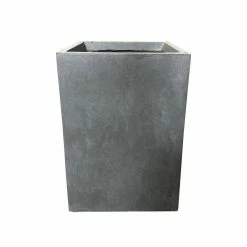 KANTE 13 in. H Square Slate Gray Lightweight Concrete/Fiberglass Indoor Outdoor Modern Planter -Vigoro Shop slate gray kante plant pots osf0007a c60611 c3 1000