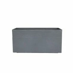 KANTE 31.5 in. L Rectangular Slate Gray Concrete/Fiberglass Indoor Outdoor Modern Elegant Planter -Vigoro Shop slate gray kante plant pots osf0131b c60611 c3 1000