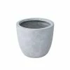 KANTE 12 in. Tall Slate Gray Lightweight Concrete Round Modern Outdoor Planter -Vigoro Shop slate gray kante plant pots rc0050b c60611 64 1000