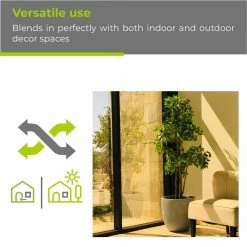 KANTE 12 in. Tall Slate Gray Lightweight Concrete Round Modern Outdoor Planter -Vigoro Shop slate gray kante plant pots rc0050b c60611 76 1000