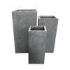 KANTE 28 in. Tall Slate Gray Lightweight Concrete Rectangle Modern Tapered Outdoor Planter (Set of 3) -Vigoro Shop slate gray kante plant pots rf0002abc c60611 64 1000