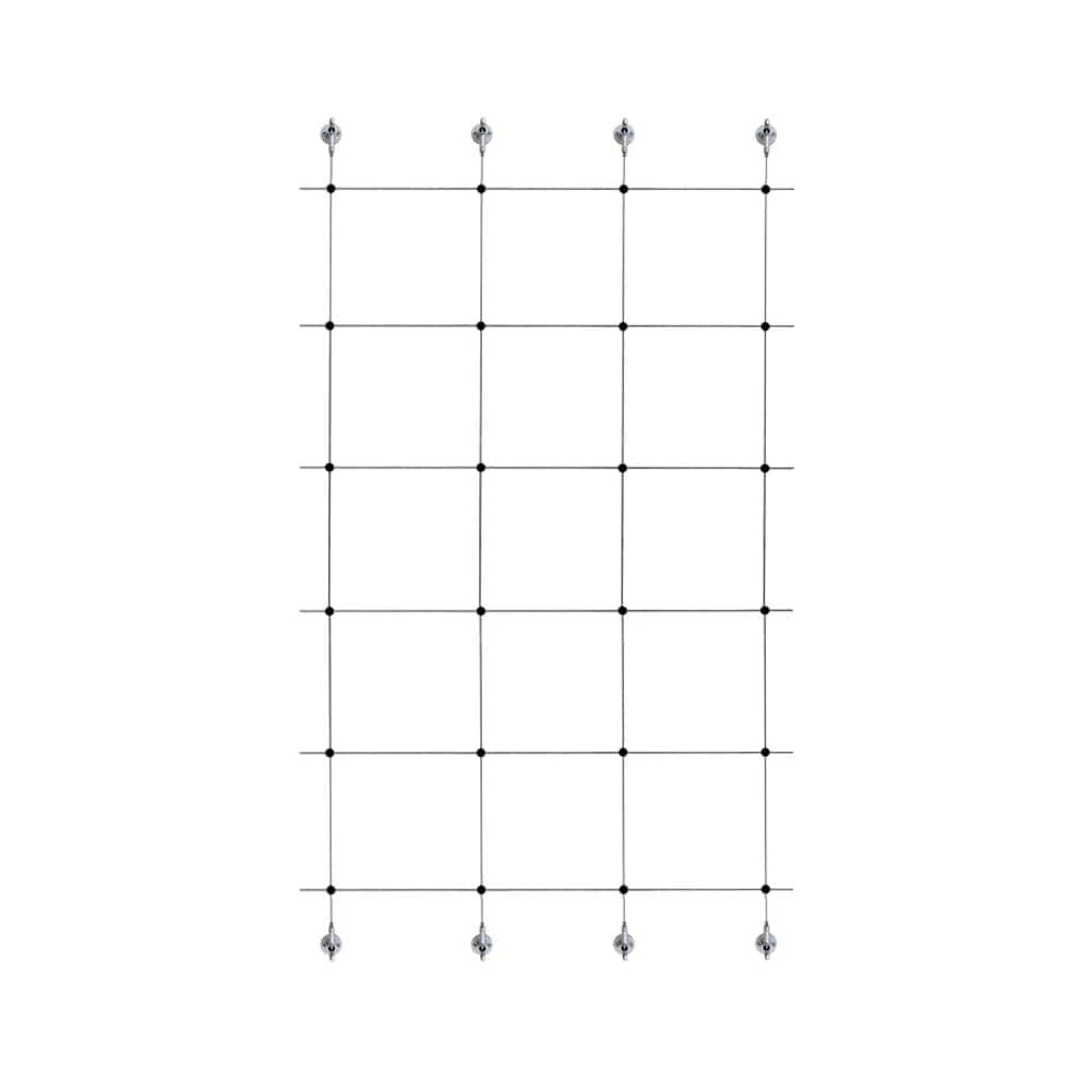 Vigoro 8 ft. x 3 ft. Stainless Steel Wire Rope Plant Trellis Kit 3 Vigoro 8 ft. x 3 ft. Stainless Steel Wire Rope Plant Trellis Kit