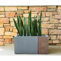 KANTE 31 in. L Rectangular Timber Ridge Concrete/Fiberglass Indoor Outdoor Elegant Long Planter -Vigoro Shop timber ridge kante plant pots osf0219b c80811 1f 1000