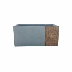 KANTE 31 in. L Timber Ridge Lightweight Concrete Modern Rectangle Outdoor Planter