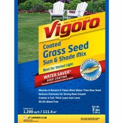 Vigoro 3 lbs. Sun Shade Grass Seed Mix with Water Saver Seed Coating -Vigoro Shop vigoro grass seed 25444 c3 1000