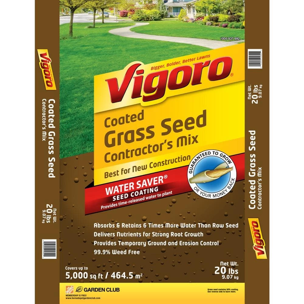 Vigoro 20 lbs. Contractor's Grass Seed Southern Mix with Water Saver Seed Coating 4 Vigoro 20 lbs. Contractor's Grass Seed Southern Mix with Water Saver Seed Coating - Image 2
