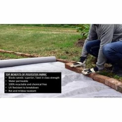 Vigoro 4 ft. x 100 ft. Heavy-Duty Polyester Weed Barrier Landscape Fabric -Vigoro Shop vigoro landscape fabric 2549rv 76 1000