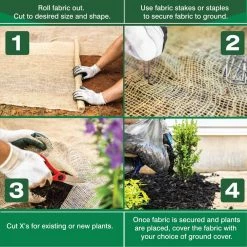 Vigoro 3 ft. x 24 ft. 100% Natural Burlap Landscape Fabric 25 Vigoro 3 ft. x 24 ft. 100% Natural Burlap Landscape Fabric -Vigoro Shop vigoro landscape fabric nmvb0324 fa 1000