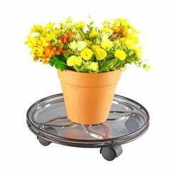 Vigoro 13.6 in. x 13.6 in. x 2.8 in. Brown Metal Plant Caddy 8 Vigoro 13.6 in. x 13.6 in. x 2.8 in. Brown Metal Plant Caddy -Vigoro Shop vigoro planter caddies 154208 4f 1000