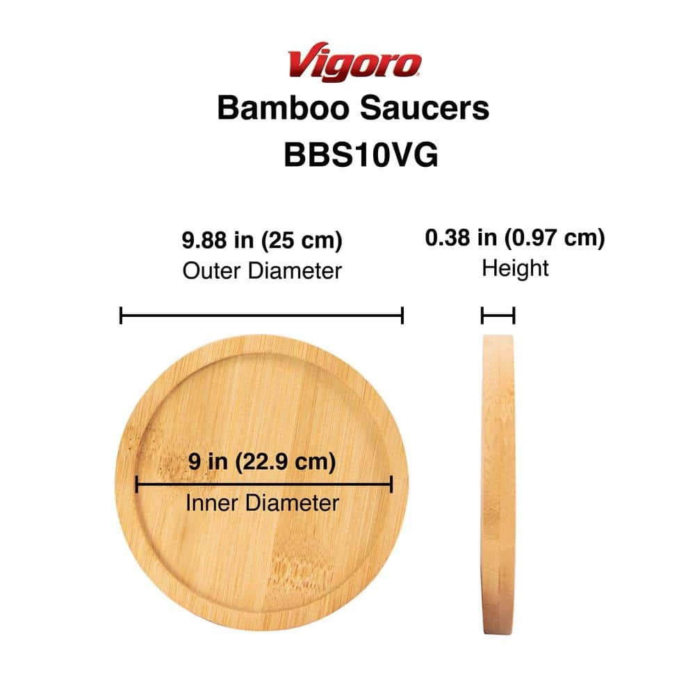 Vigoro 10 in. Bamboo Plant Saucer 5 Vigoro 10 in. Bamboo Plant Saucer - Image 3