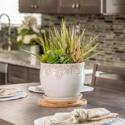 Vigoro 10 in. Bamboo Plant Saucer 14 Vigoro 10 in. Bamboo Plant Saucer -Vigoro Shop vigoro planter saucers bbs10vg fa 1000