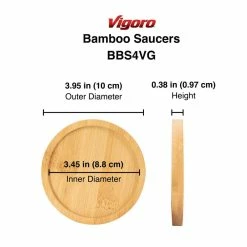 Vigoro 4 in. Bamboo Plant Saucer 10 Vigoro 4 in. Bamboo Plant Saucer -Vigoro Shop vigoro planter saucers bbs4vg 4f 1000