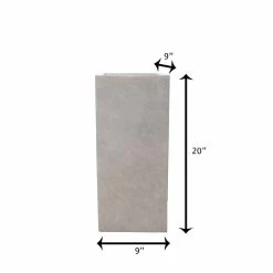 KANTE 20 in. H Square Weathered Concrete/Fiberglass Indoor Outdoor Modern Tall Planter -Vigoro Shop weathered concrete kante plant pots osf0002a c80021 2 76 1000