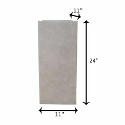 KANTE 24 in. H Square Weathered Concrete/Fiberglass Indoor Outdoor Modern Tall Seamless Planter 15 KANTE 24 in. H Square Weathered Concrete/Fiberglass Indoor Outdoor Modern Tall Seamless Planter -Vigoro Shop weathered concrete kante plant pots osf0002b c80021 2 76 1000