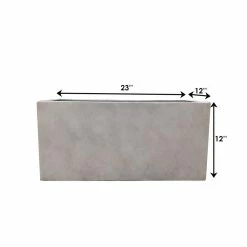 KANTE 23 in. L Rectangular Weathered Concrete/Fiberglass Indoor Outdoor Elegant Long Planter -Vigoro Shop weathered concrete kante plant pots osf0104a c80021 2 fa 1000