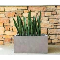 KANTE 31 in. L Rectangular Weathered Concrete/Fiberglass Indoor Outdoor Elegant Planter 16 KANTE 31 in. L Rectangular Weathered Concrete/Fiberglass Indoor Outdoor Elegant Planter -Vigoro Shop weathered concrete kante plant pots osf0104b c80021 2 4f 1000