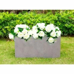 KANTE 31 in. L Rectangular Weathered Concrete/Fiberglass Indoor Outdoor Elegant Planter 15 KANTE 31 in. L Rectangular Weathered Concrete/Fiberglass Indoor Outdoor Elegant Planter -Vigoro Shop weathered concrete kante plant pots osf0104b c80021 2 c3 1000