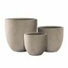 KANTE 20", 16.5" & 13.3"W Round Weathered Finish Concrete Planters Set of 3, Outdoor Indoor w/Drainage Hole & Rubber Plug -Vigoro Shop weathered concrete kante plant pots rc0152bcd c80021 2 64 1000