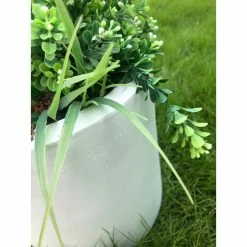 KANTE 12.9 in. Dia, Pure White Lightweight Concrete Modern Cylinder Outdoor Planter -Vigoro Shop white kante plant pots rc0119b c80011 4f 1000