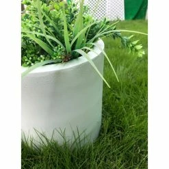 KANTE 12.9 in. Dia, Pure White Lightweight Concrete Modern Cylinder Outdoor Planter -Vigoro Shop white kante plant pots rc0119b c80011 76 1000