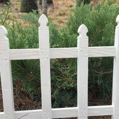 Vigoro 12 in. H White Classic Picket Style Plastic Garden Fence -Vigoro Shop white plastic resin vigoro garden fencing 51502 fa 1000