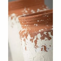 SULLIVANS White Ceramic Speckled Container (Set of 2) -Vigoro Shop white sullivans plant pots cm2936 4f 1000